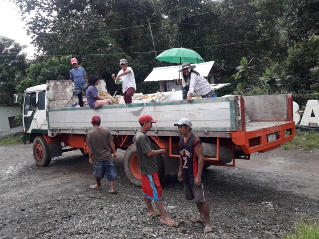 The Waste Disposal truck does it’s first collection.