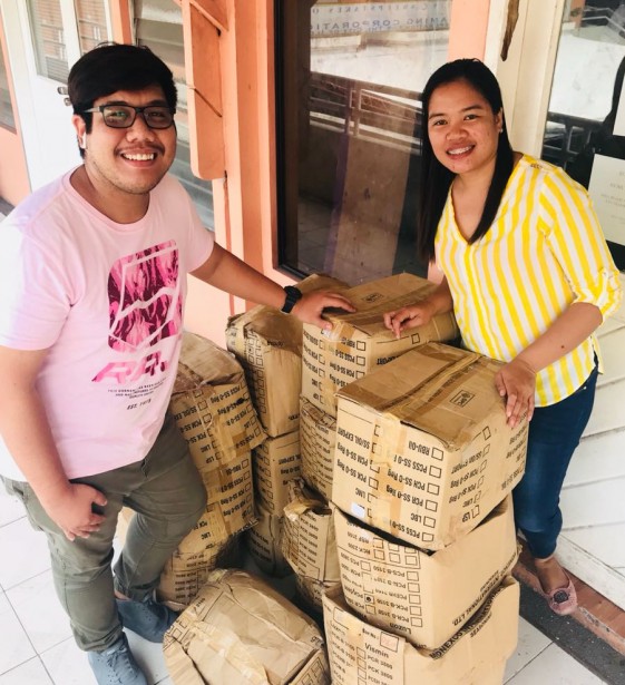 Biscuit delivery from ABS CBN Lingkod Kapamilya Foundation Inc. Bantay Bata 163 Iloilo.